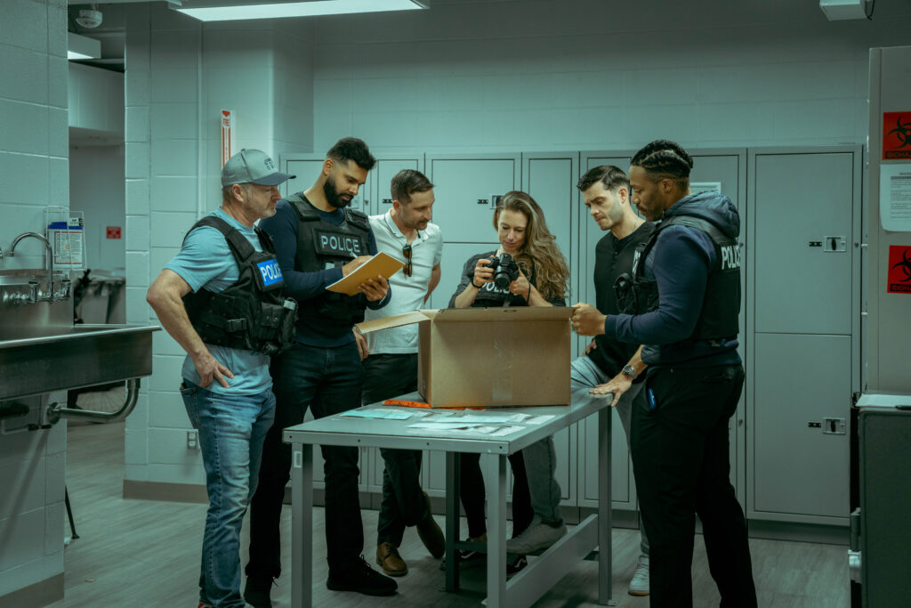 Group of York Regional Police officers investigate a suspicious package at a Vaughan delivery facility, leading to major drug seizure and arrest.